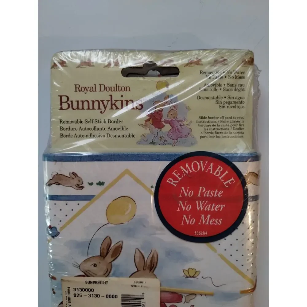 2 Pack Royal Doulton Bunnykins Wall Border - 5 yds - 6.83 Inches Tall